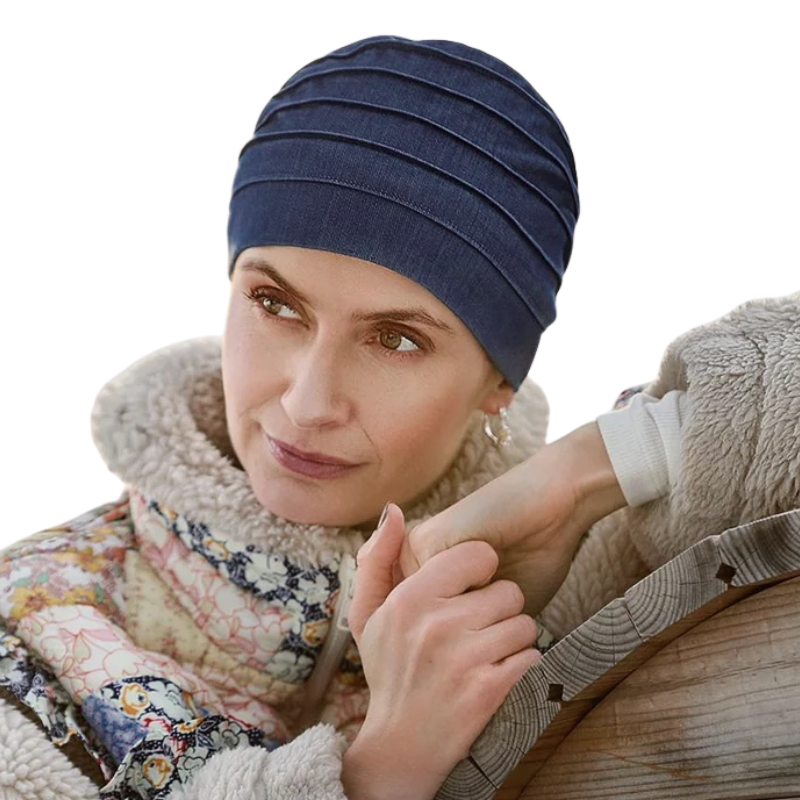Turbante de ioga - Ganga azul-escura