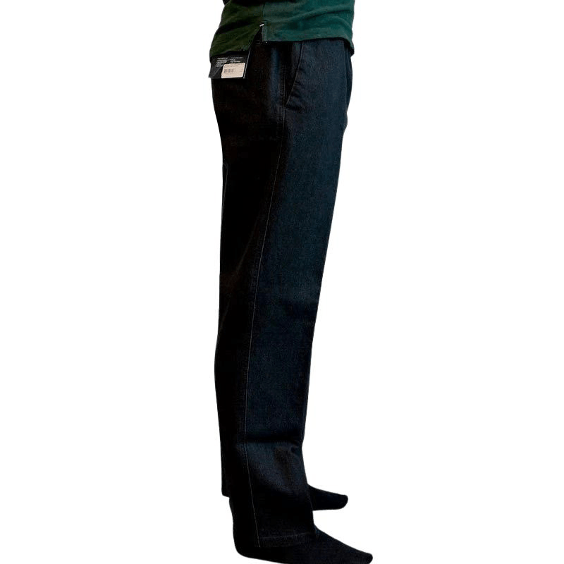 Jeans med elastik i taljen - Koksgrå/sort