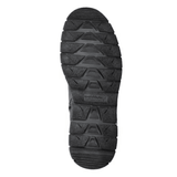 A sola exterior preta e padronizada de uma bota de homem Waldläufer com almofadas de ar, vista de baixo