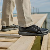 New Feet sapatos masculinos com stretch - Preto