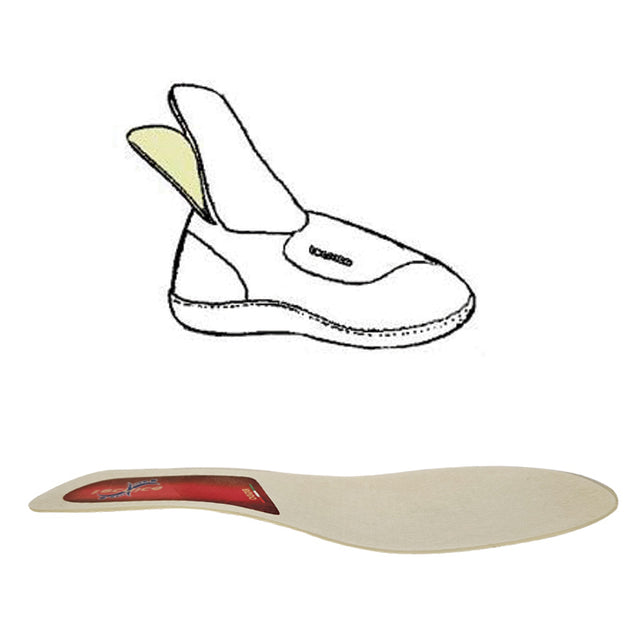 Stiff insole for therapy shoes