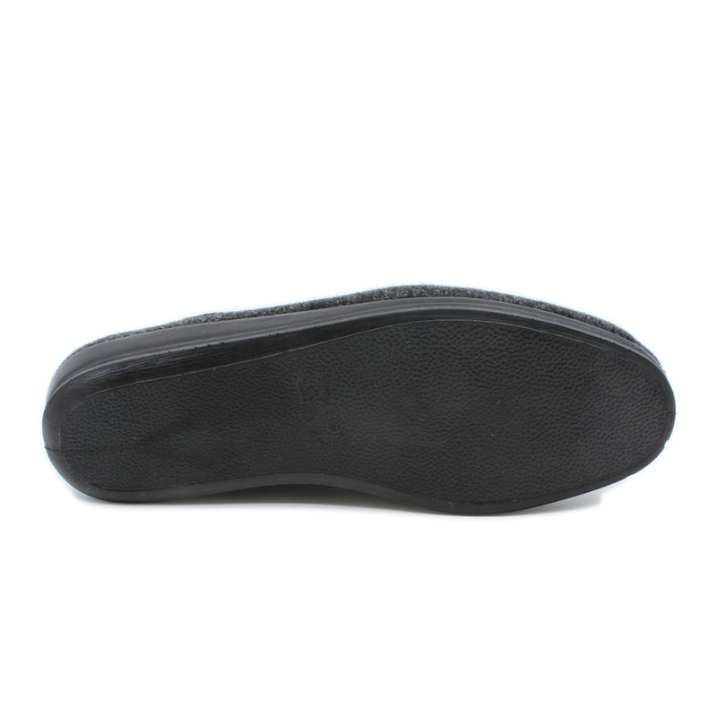 Men's Slippers, Black Felt, Rohde