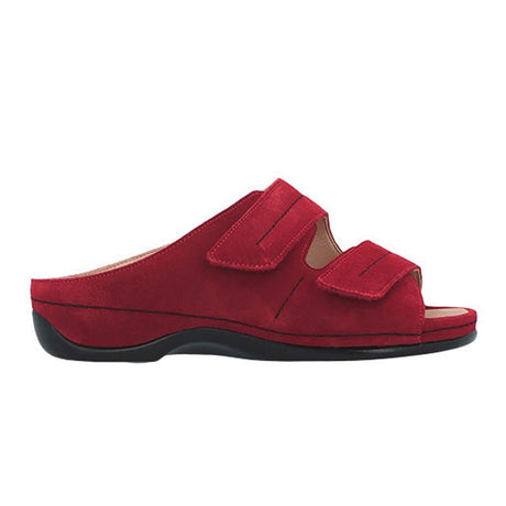 Berkemann damesandal - Rød ruskind - Seniorshop
