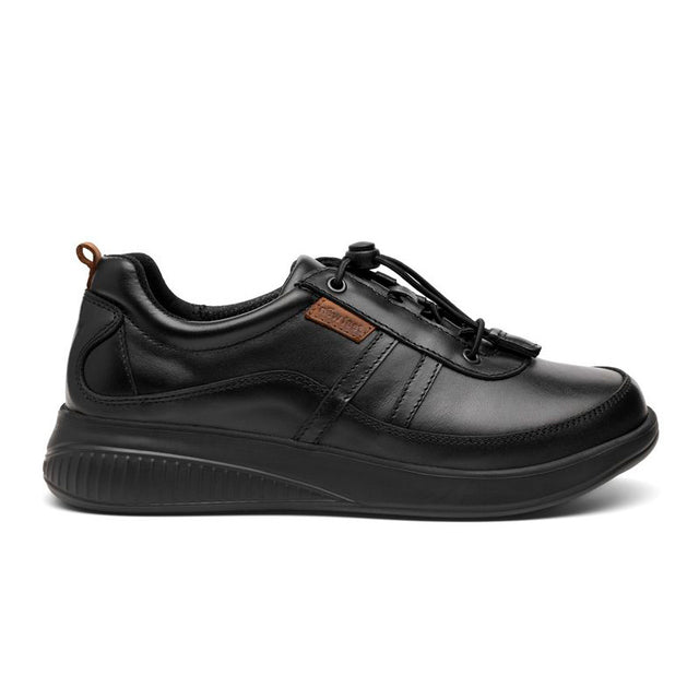 Women's Shoe with Easy-Fasten Closure, Black, New Feet
