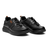 Women's Shoe with Easy-Fasten Closure, Black, New Feet
