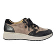 V sporty sneaker - Beige/Sort - Seniorshop