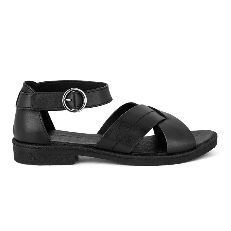 Elegant Women's Sandal, Black, Green Comfort