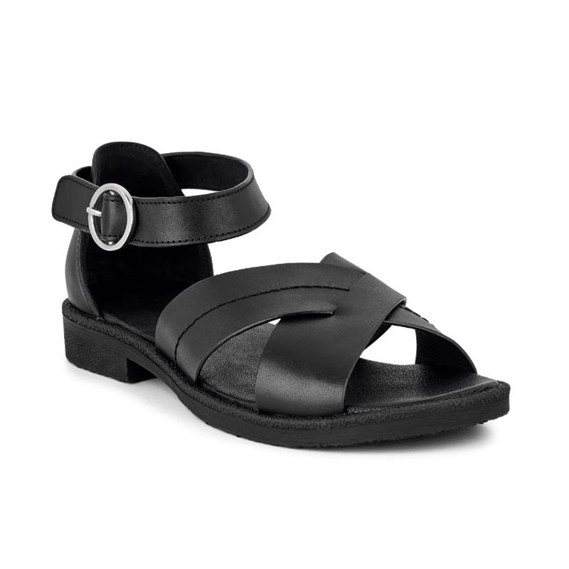Elegant Women's Sandal, Black, Green Comfort
