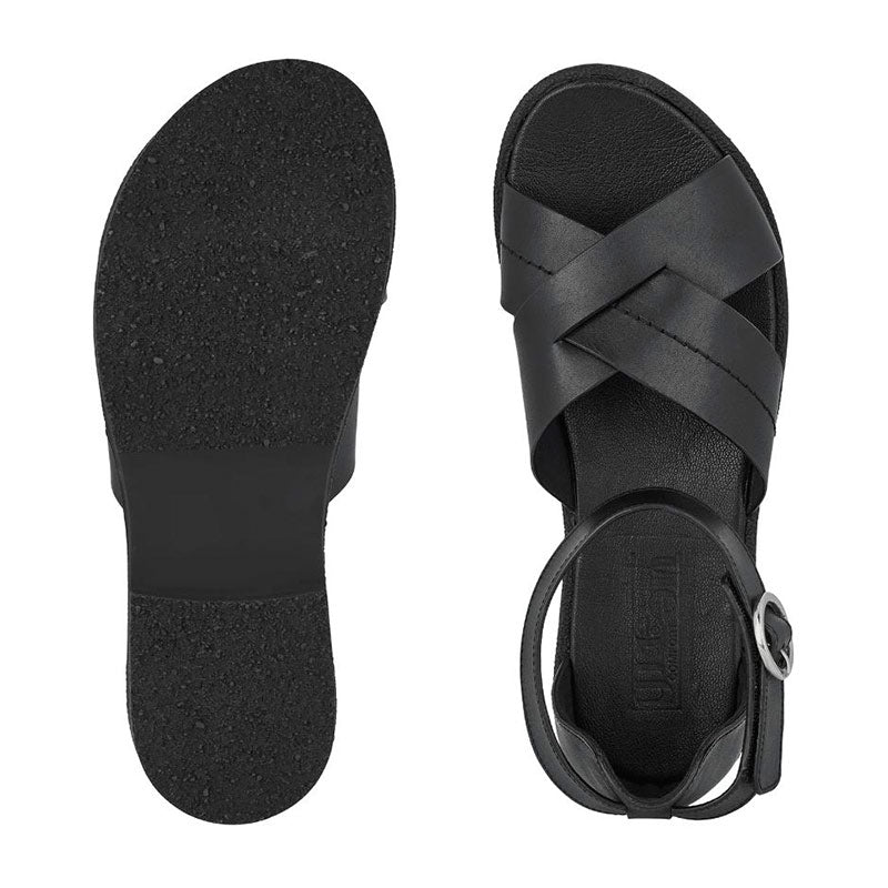 Elegant Women's Sandal, Black, Green Comfort
