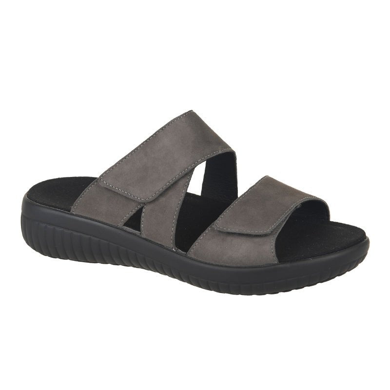Fidelio damesandal - Mørkegrå - Seniorshop