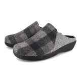 Women's Slipper, Grey Checkered, Berkemann