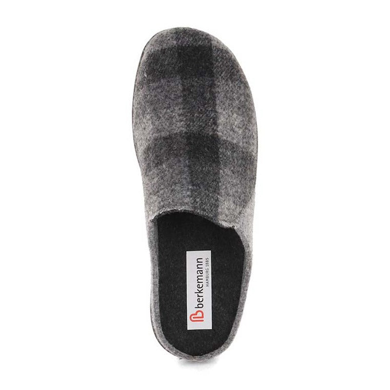 Women's Slipper, Grey Checkered, Berkemann