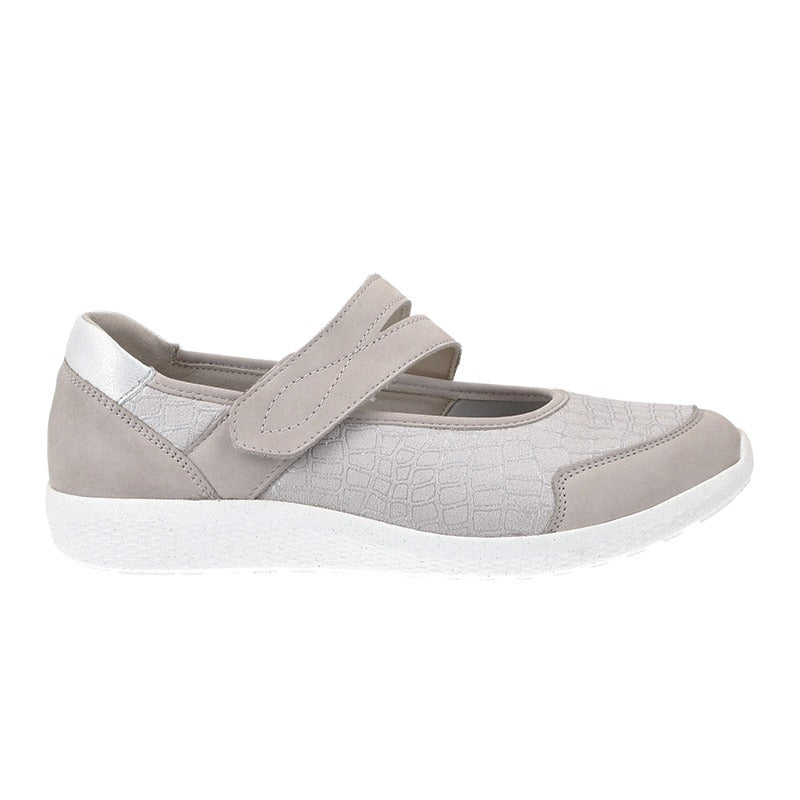 Waldläufer ballerina med velcro - Lys grå