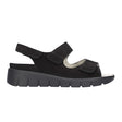 Waldläufer bred damesandal - Sort - Seniorshop