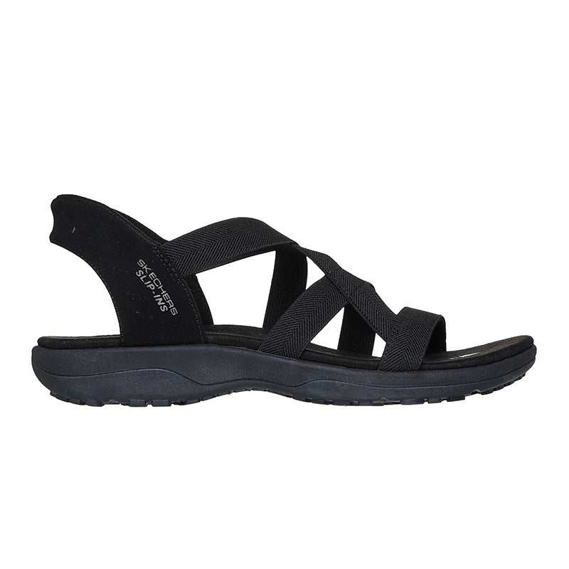 Skechers slip-in damesandal - Sort