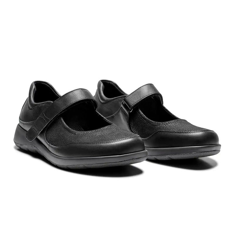 New Feet ballerina med stretch - Sort - Seniorshop