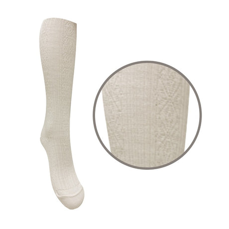Support Stocking in Merino Wool, Offwhite