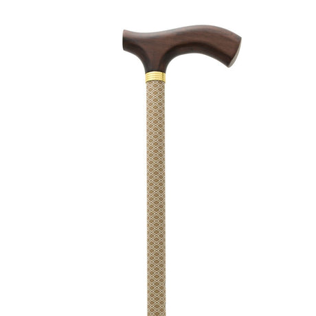 Adjustable cane with beige pattern