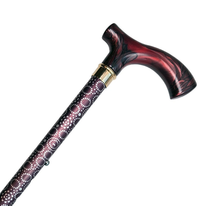 Cane, Foldable, Bordeaux pattern