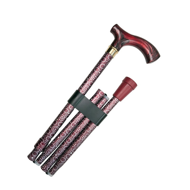 Cane, Foldable, Bordeaux pattern