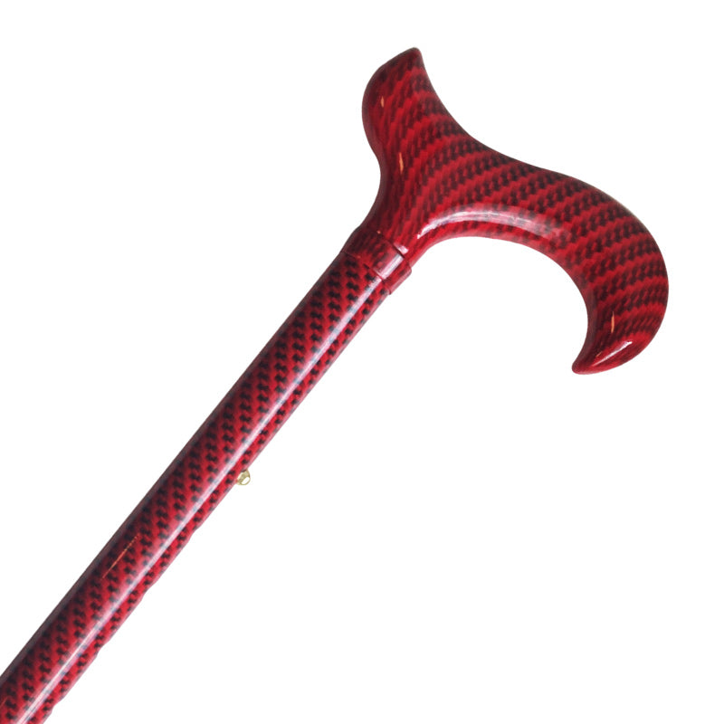 Cane, Foldable, Red Pattern