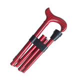 Cane, Foldable, Red Pattern