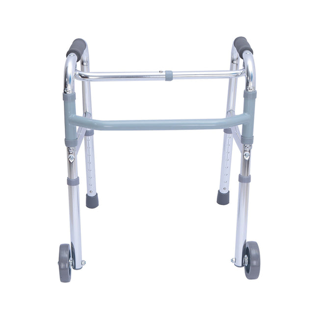 Walking frame with wheels