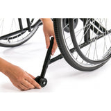 Anti-tip wheels for standard wheelchair
