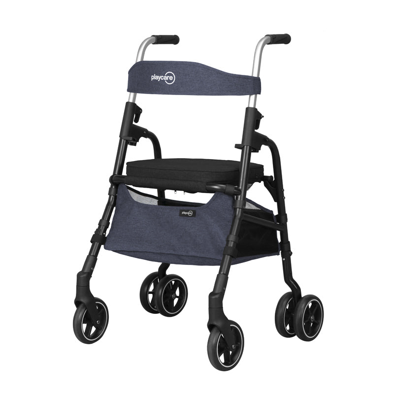 W05 rollator / indkøbsvogn - Blå - Seniorshop