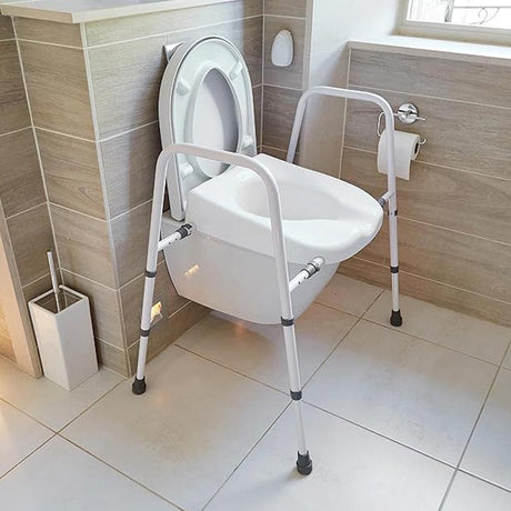 Cadeira sanitária, largura ajustável