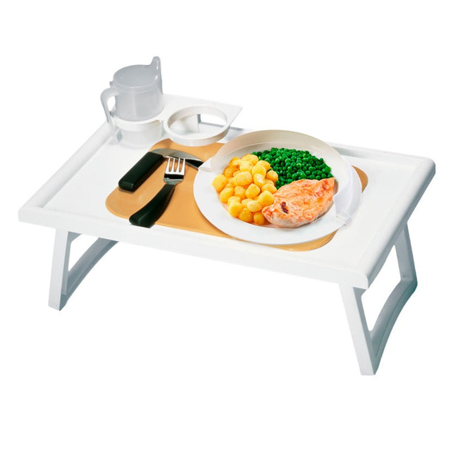 Tabuleiro de cama com suporte para copo