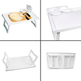Tabuleiro de cama com suporte para copo