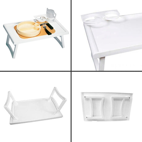 Tabuleiro de cama com suporte para copo