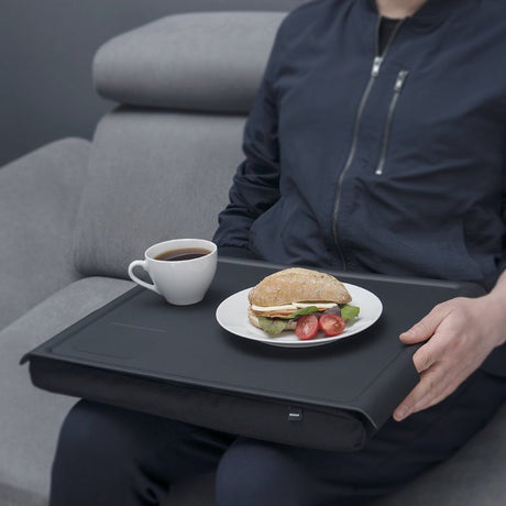 Tray with Cushion, 46x38 cm, Black