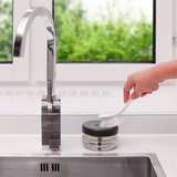 One-handed soap dispenser