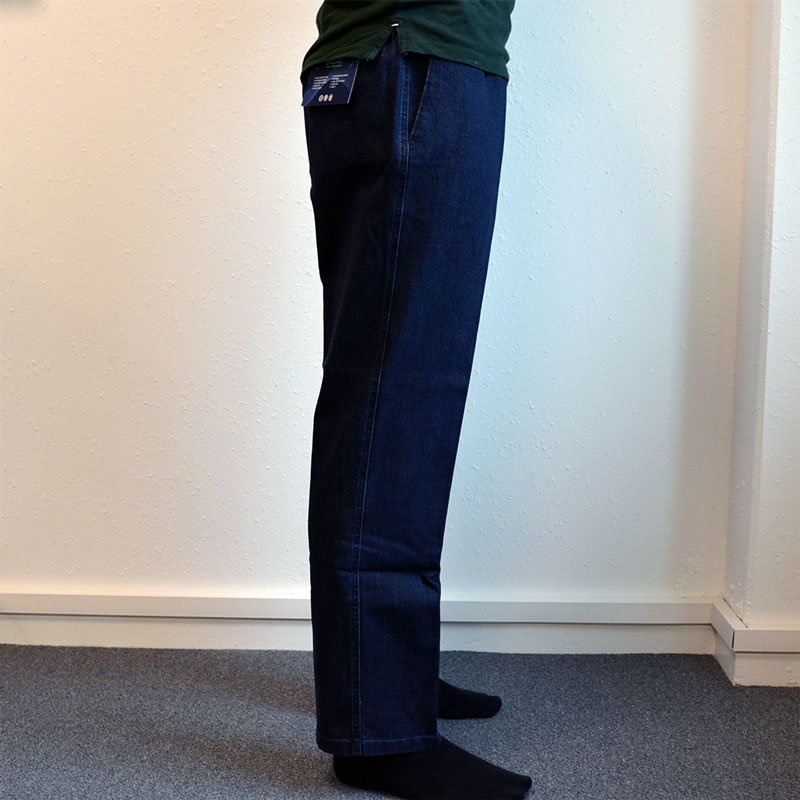 Jeans med elastik i taljen, Blå - Seniorshop