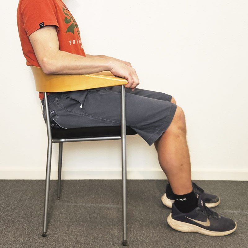 Shorts med elastik i taljen - Støvet blå - Seniorshop