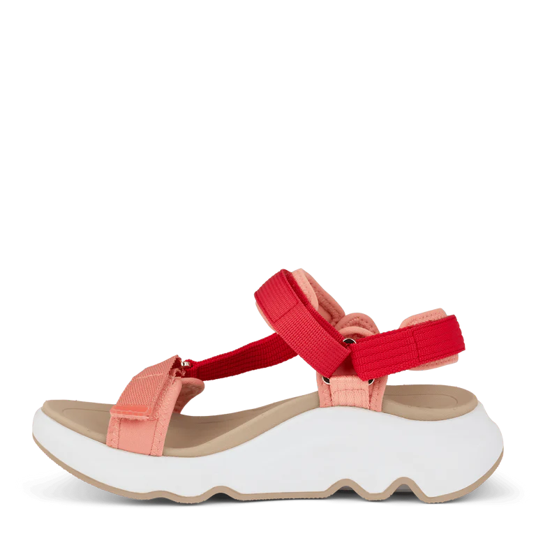 Green Comfort sporty damesandal - Rød